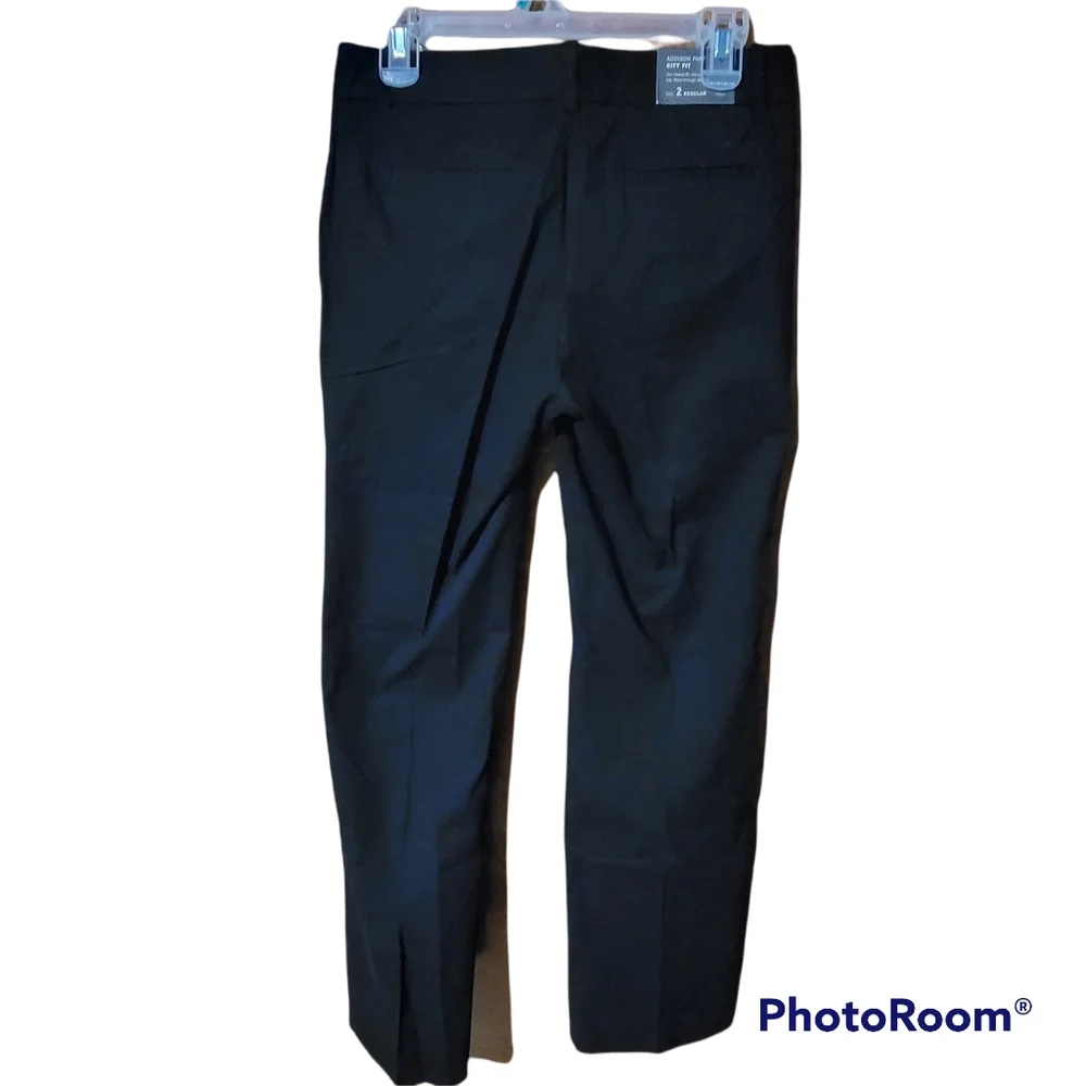 NWT J. Crew Addison Pant City Fit sz 2 Black Stretch - Picture 2 of 5